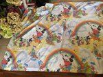 画像1: Disney Mickey Mouse Flat  sheet 60‘s / ディズニーのミッキーマウス　フラットシーツ (1)