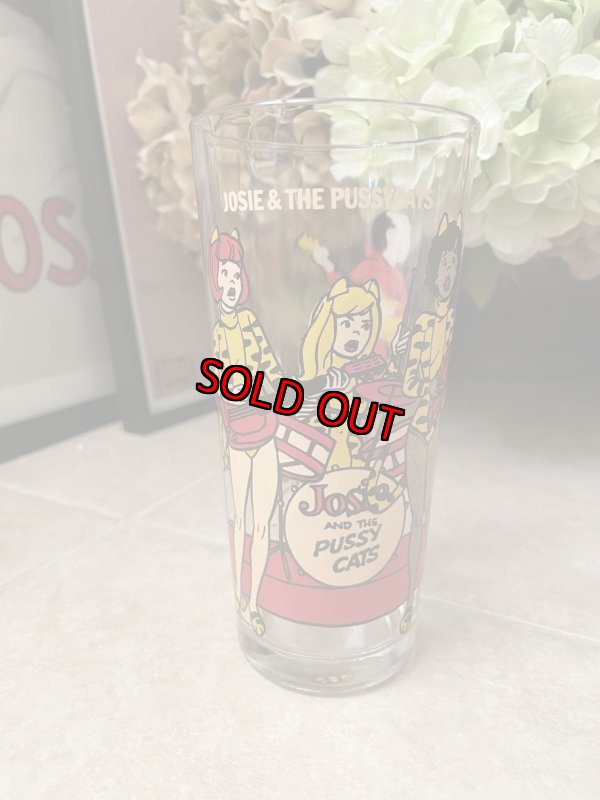 画像1: Hanna Barbera  Josie & the pussycats band Pepsi Glass 1977  / レア！！ プッシーキャット　ペプシ　グラス (1)