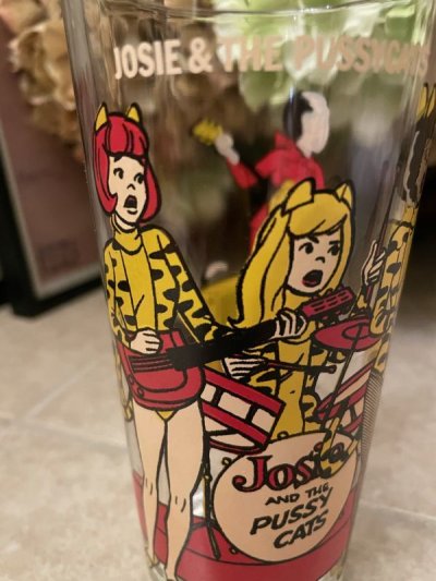 画像1: Hanna Barbera  Josie & the pussycats band Pepsi Glass 1977  / レア！！ プッシーキャット　ペプシ　グラス