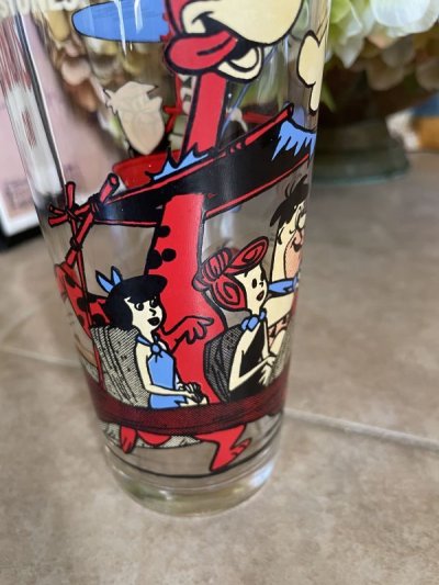 画像1: Hanna Barbera Flintstones Pepsi Family  Glass (G)  / レア！！ フリントストーンズ、ファミリーグラス