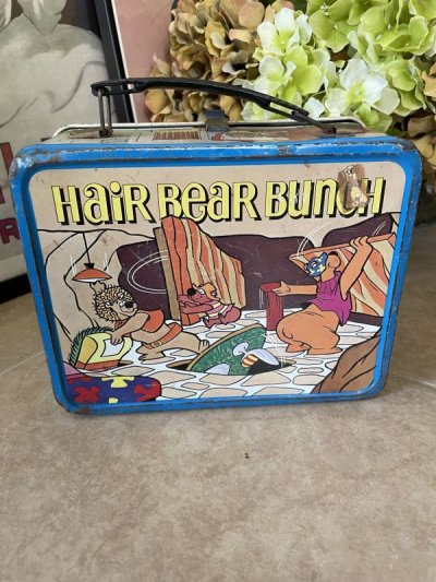 画像1: Hair Bear Bunch Termos Tin Lunch Box 1971/ くまくんトリオ大脱走　ティン製　ランチボックス