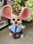 画像1: Florida Mouse Huron Co Post Man coin Bank Vinyl Doll / フロリダマウス　郵便配達員　ボーイドール　貯金箱　60年代 (1)