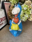 画像4: Hanna Barbera Flintstones Blue Dino & Pebbles Coin Bank Doll / フリントストーン ディノとペブルスの貯金箱　70年代 (4)