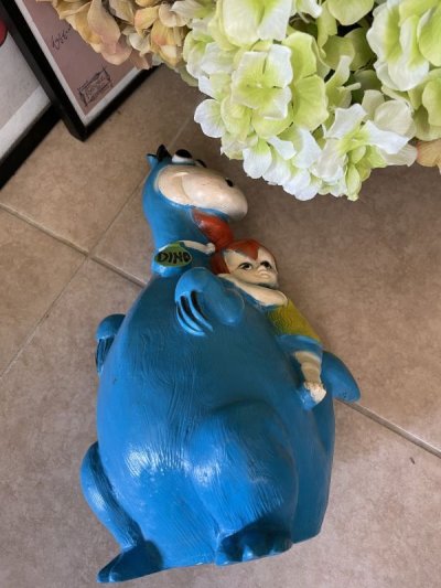 画像3: Hanna Barbera Flintstones Blue Dino & Pebbles Coin Bank Doll / フリントストーン ディノとペブルスの貯金箱　70年代