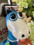 画像2: Hanna Barbera Flintstones Blue Dino & Pebbles Coin Bank Doll / フリントストーン ディノとペブルスの貯金箱　70年代 (2)