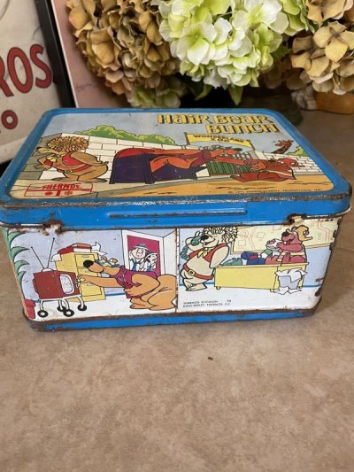 画像2: Hair Bear Bunch Termos Tin Lunch Box 1971/ くまくんトリオ大脱走　ティン製　ランチボックス