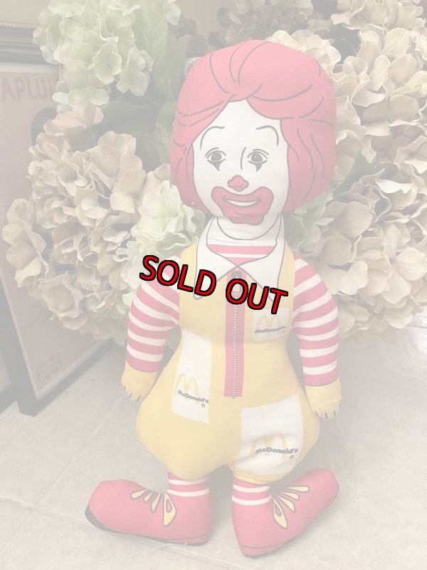 画像1: McDonald’s Ronald Pillow Doll /  マクドナルドのロナルド　ピロードール  (1)