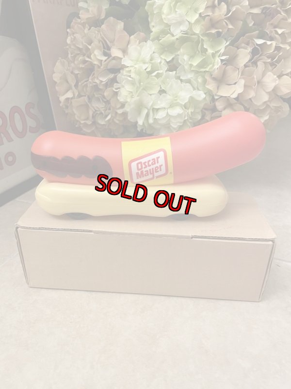 画像1: Oscar Mayer Wiener mobile Plastic coin Bank with box 1993 / オスカーマイヤー　箱入りウィンナーモービル　プラスチック製、貯金箱 (1)