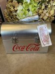 画像1: Coca Cola aluminum Tin Lunch Box with Tag  / コカコーラ　アルミ製　タグ付きランチボックス (1)