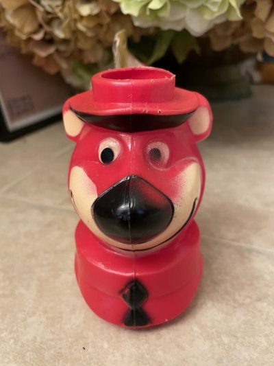 画像2: Yogi Bear bubble Pipe with paper label / ヨギベア バブル、プラスチック製の赤いパイプ、タグ付き