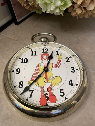 画像3: McDonalds Ronald  Round Large Wall Clock 70’s / マクドナルド、ロナルドの丸い壁時計　大きいウォールクロック