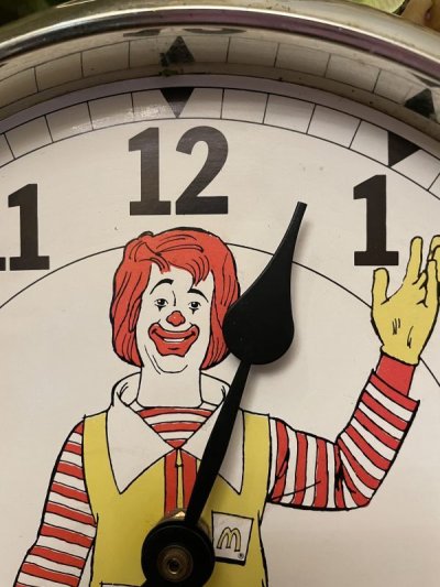 画像1: McDonalds Ronald  Round Large Wall Clock 70’s / マクドナルド、ロナルドの丸い壁時計　大きいウォールクロック