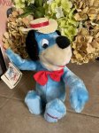 画像1: Huckleberry Hound Plush doll with straw hat 1985 / ハックルベリーハウンド  麦わら帽子付きぬいぐるみ　ドール　 (1)