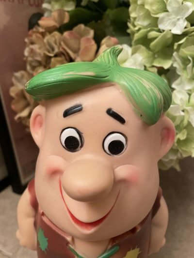 画像1: Hanna Barbera Flintstones Barney Plastic Green Hair Doll 1960 / フリントストーン　バーニー　プラスチック製　ドール　70年代