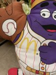 画像10: McDonald’s Grimace Baseball Pillow Doll  1988  / マクドナルドの野球グリマス、ピロードール　80‘s (10)