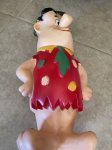 画像9: Hanna Barbera Flintstones Fred Rubber Doll 60‘s large Red &Green(B) 30cm/ ハンナバーベラ　フリントストーンズ　フレッドラバードール (9)