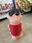 画像4: Hanna Barbera Flintstones Fred Rubber squeak Doll Red &Black 13cm / フリントストーンズ　フレッド ラバードール スクィーキー　小さめ (4)