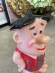 画像7: Hanna Barbera Flintstones Fred Rubber squeak Doll Red &Black 13cm / フリントストーンズ　フレッド ラバードール スクィーキー　小さめ (7)