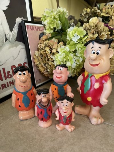 画像3: Hanna Barbera Flintstones Fred Rare！Plastic Coin Bank Doll 20cm   / フリントストーン　フレッド　レア！プラスチック製　貯金箱　ドール　