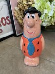 画像1: Hanna Barbera Flintstones Fred Rare！Plastic Coin Bank Doll 20cm   / フリントストーン　フレッド　レア！プラスチック製　貯金箱　ドール　 (1)