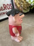 画像5: Hanna Barbera Flintstones Fred Rubber squeak Doll Red &Black 13cm / フリントストーンズ　フレッド ラバードール スクィーキー　小さめ (5)