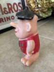 画像3: Hanna Barbera Flintstones Fred Rubber squeak Doll Red &Black 13cm / フリントストーンズ　フレッド ラバードール スクィーキー　小さめ (3)