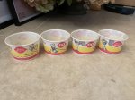 画像1: Dairy Queen Dennis The Menace Yellow Wax Cup Set Of 4 / ディリークィーン　デニス　ザ　メナス　ワックスペーパー　カップ　4個セット (1)