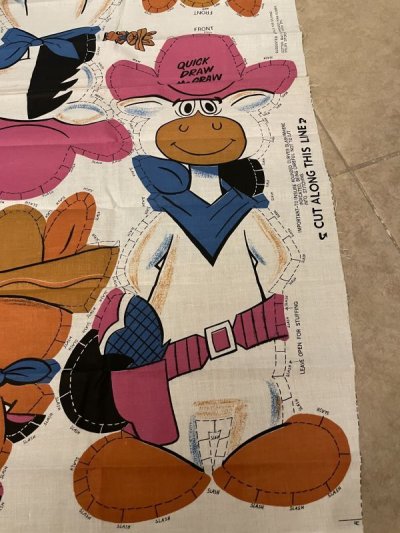 画像1:  Hanna Barbera Quick Draw McGraw & Baba Looey fabric pillow doll kit 1963 / 早撃ちマックとババ　ルーイのピロードール　生地　キット