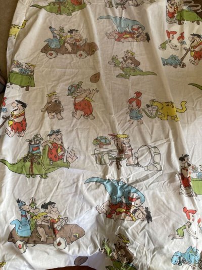 画像1: Hanna Barbera Flintstones box Sheet  / ハンナバーベラ、フリントストーンズのボックスシーツ