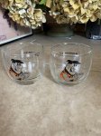 画像1: Flintstones Glass Cup set of 2  1974 / フリントストーン　丸みのあるコップ 2個セット (1)