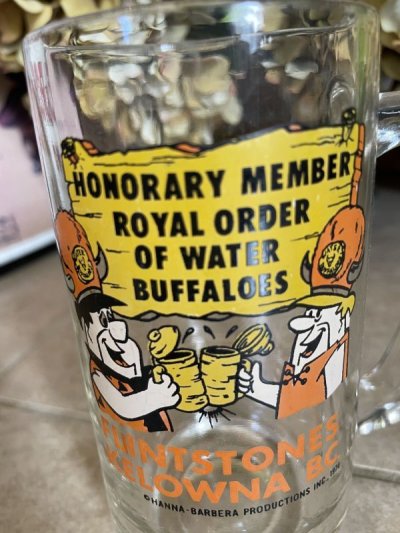 画像1: Flintstones Glass Beer Mug  1974 / フリントストーン　ジョッキグラス　