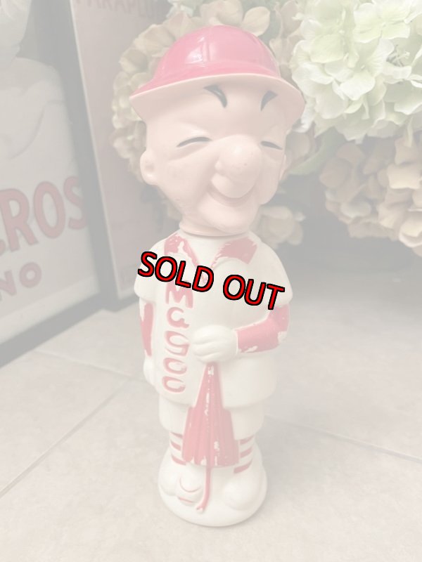 画像1: Mr Magoo Baseball  Red Soaky bottle / ミスターマグー　赤い野球服　ソーキーボトル　 (1)