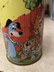 画像15: Huckleberry Hound Yogi Bear Tin Lunch Box with Thermos 1961 /　ハックルベリーハウンド、ヨギベア　ティン製　水筒付きランチボックス缶  (15)