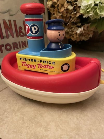 画像2: Fisher Price Boat Tuggy Tooter Toy 1967 / フィッシャープライス　プラスチック&ラバー製　ボート　