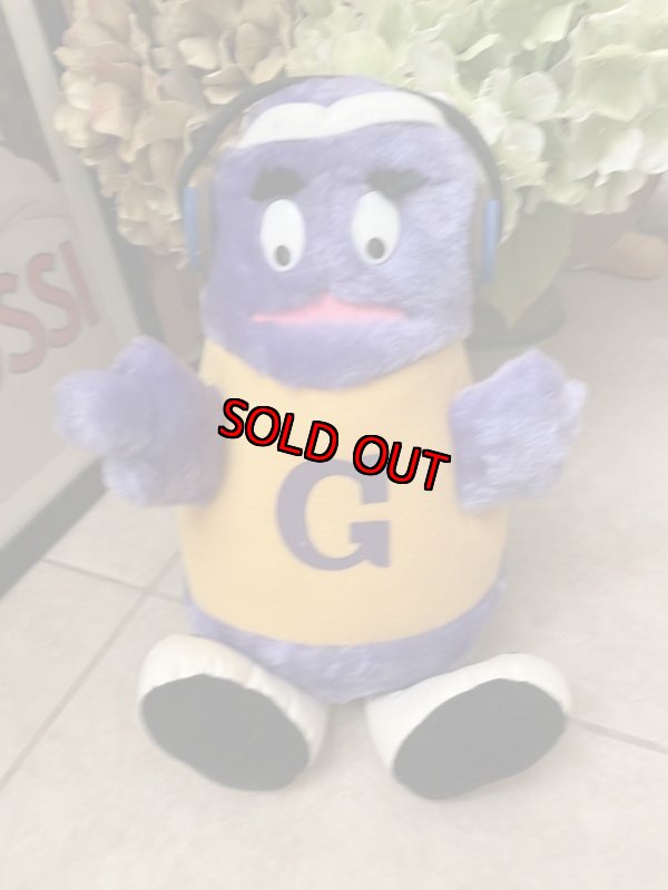 画像1: McDonald’s Grimace plush doll 1984 / マクドナルドのグリマス　ヘッドフォン　ぬいぐるみ (1)