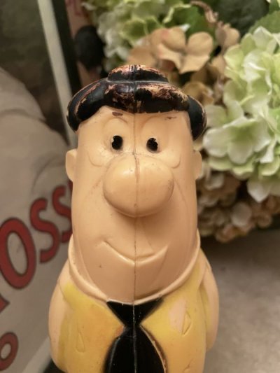 画像1: Hanna Barbera Flintstones Fred Plastic Coin Bank Doll / フリントストーン　フレッド　プラスチック製 貯金箱　ドール　