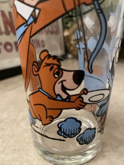 画像2: Hanna Barbera Yogi Bear & Huckleberry Hound Pepsi Glass 1977 (A) / レア！！ ハンナ・バーベラのヨギベア & ハックルベリーハウンド　ペプシ グラス