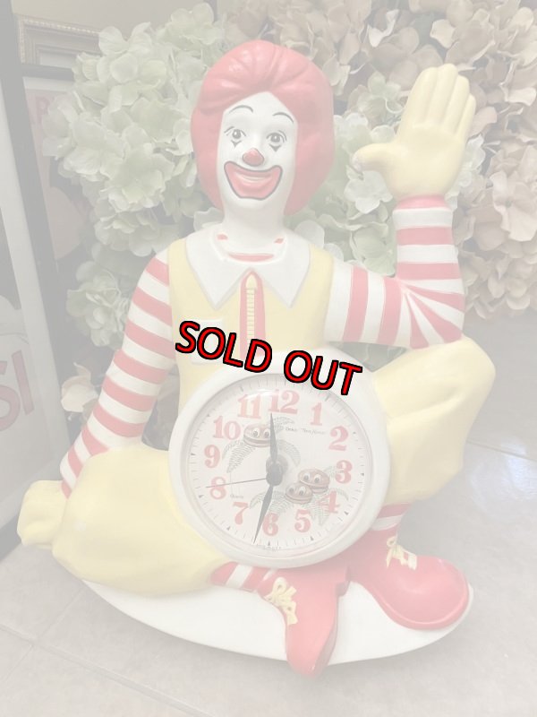 画像1: McDonalds Ronald  Plastic Wall Clock / マクドナルド、ロナルドのプラスチック製、壁時計　ウォールクロック (1)