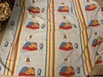 画像1: Garfield the Cat Bedtime flat sheet 1978 / ガーフィールド　ベッドタイム　フラットシーツ (1)