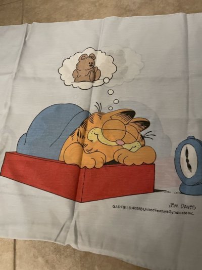 画像1: Garfield the Cat Bedtime Pillowcase 1978 / ガーフィールド　ベッドタイム  ピローケース