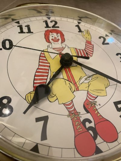 画像3: McDonalds Ronald  Round Large Wall Clock 70’s / マクドナルド、ロナルドの丸い壁時計　大きいウォールクロック