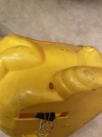 画像8: Flintstones Dino plastic yellow pull toy 60’s  / ハンナバーベラ　フリントストーン　ディノ　イエロー　プル　トイ　 (8)