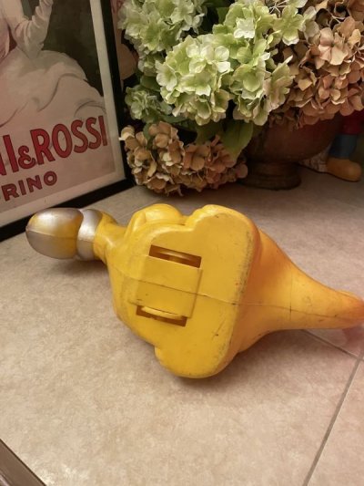 画像2: Flintstones Dino plastic yellow pull toy 60’s  / ハンナバーベラ　フリントストーン　ディノ　イエロー　プル　トイ　