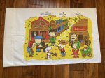 画像1:  Snoopy western fabric Pillowcase / スヌーピー　ピローケース　生地　ウエスターン (1)