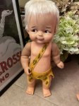 画像1: Flintstones Bamm Bamm Ideal Doll 43cm Yellow Clothes 60’s large / フリントストーンのバンバン、大きめ黄色の洋服ドール (1)