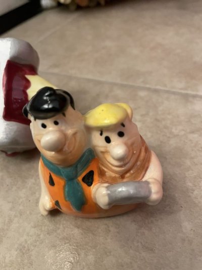 画像2: Flintstones Magnetic Ceramic Salt & Pepper (C) / フリントストーン　陶器製、塩コショウのセット マグネティック丸太