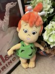 画像1: Hanna Barbera Flintstones Pebbles Plush Doll with Tag  / フリントストーン タグ付き　ペブルス　大きめドール　 (1)