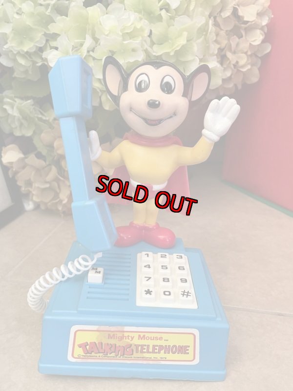 画像1: Mighty Mouse plastic Home Toy telephone 1979 / レア！！マイティマウス　プラスチック製　トイ　電話機　 (1)