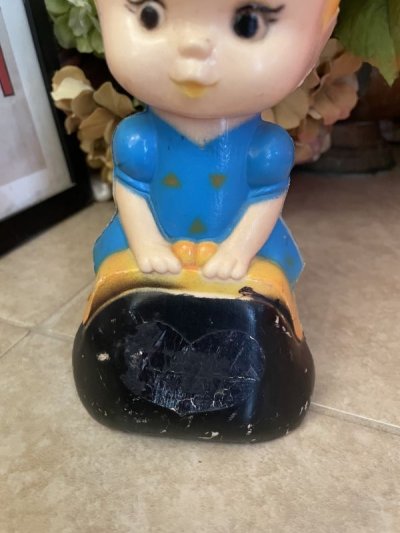 画像2: Hanna Barbera Flintstones Plastic Pebbles Coin Bank  / フリントストーン　プラスチック製　ペブルス　貯金箱　