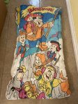 画像1: Coleman Hanna barbera Flintstones Sleeping Bag Blanket / コールマン、フリントストーンズ、のスリーピングバッグ、ブランケット (1)